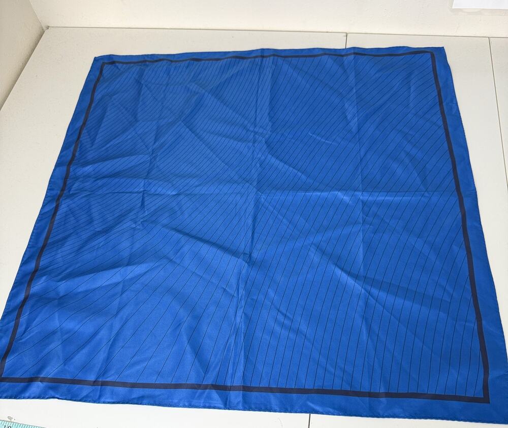 Brooks Brothers x United Airlines Blue Square Scarf Uniform 26.5"x26.5"